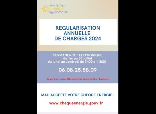 REGULARISATION DES CHARGES 2024