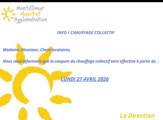 COUPURE DU CHAUFFAGE COLLECTIF
